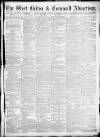 West Briton and Cornwall Advertiser Thursday 02 September 1869 Page 1
