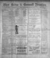 West Briton and Cornwall Advertiser Monday 09 January 1922 Page 1