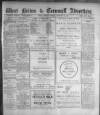 West Briton and Cornwall Advertiser Monday 20 February 1922 Page 1
