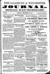 Salisbury and Winchester Journal Tuesday 15 September 1914 Page 1