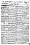Reading Mercury Monday 23 April 1770 Page 1
