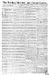 Reading Mercury Monday 05 November 1770 Page 1