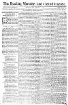 Reading Mercury Monday 07 January 1771 Page 1