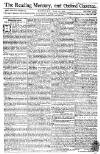 Reading Mercury Monday 13 May 1771 Page 1