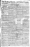 Reading Mercury Monday 27 May 1771 Page 1