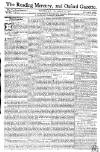 Reading Mercury Monday 23 September 1771 Page 1