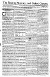 Reading Mercury Monday 30 September 1771 Page 1