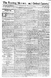 Reading Mercury Monday 25 November 1771 Page 1
