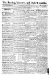 Reading Mercury Monday 27 April 1772 Page 1