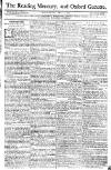 Reading Mercury Monday 04 May 1772 Page 1