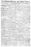 Reading Mercury Monday 27 July 1772 Page 1