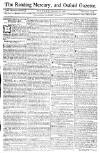 Reading Mercury Monday 17 August 1772 Page 1