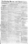 Reading Mercury Monday 16 November 1772 Page 1