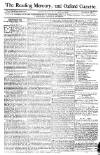 Reading Mercury Monday 23 November 1772 Page 1