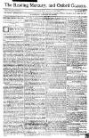 Reading Mercury Monday 16 August 1773 Page 1