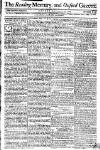 Reading Mercury Monday 27 September 1773 Page 1