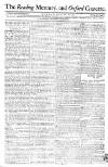 Reading Mercury Monday 10 January 1774 Page 1