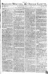 Reading Mercury Monday 01 March 1779 Page 1
