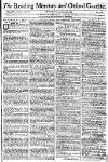 Reading Mercury Monday 12 January 1784 Page 1