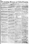 Reading Mercury Monday 01 March 1784 Page 1