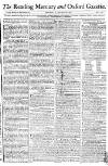 Reading Mercury Monday 18 October 1784 Page 1