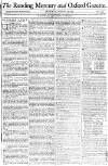 Reading Mercury Monday 29 November 1784 Page 1