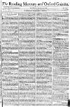 Reading Mercury Monday 31 January 1785 Page 1