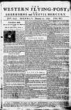 Sherborne Mercury Mon 20 Jan 1752 Page 1