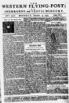 Sherborne Mercury Monday 09 October 1752 Page 1