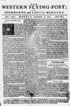 Sherborne Mercury Monday 06 November 1752 Page 1