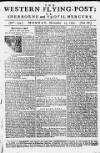Sherborne Mercury Monday 13 November 1752 Page 1