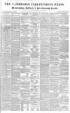 Cambridge Independent Press Saturday 26 October 1839 Page 1
