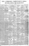 Cambridge Independent Press Saturday 27 June 1840 Page 1