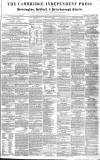 Cambridge Independent Press Saturday 03 October 1840 Page 1
