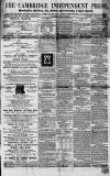 Cambridge Independent Press Saturday 03 January 1863 Page 1
