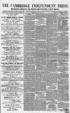 Cambridge Independent Press Saturday 14 November 1863 Page 1