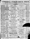 Cambridge Independent Press Saturday 30 March 1872 Page 1