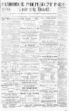 Cambridge Independent Press Saturday 20 December 1890 Page 1