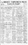 Cambridge Independent Press Saturday 24 January 1891 Page 1