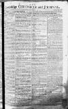 Cambridge Chronicle and Journal Saturday 16 March 1771 Page 1