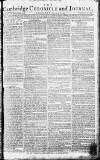 Cambridge Chronicle and Journal Saturday 09 October 1779 Page 1