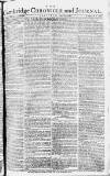 Cambridge Chronicle and Journal Saturday 24 May 1783 Page 1