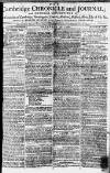 Cambridge Chronicle and Journal Saturday 07 July 1787 Page 1