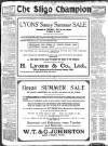 Sligo Champion Saturday 03 July 1915 Page 1