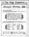 Sligo Champion Saturday 11 January 1919 Page 1