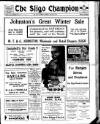 Sligo Champion Saturday 08 January 1938 Page 1