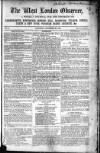 West London Observer Saturday 24 November 1855 Page 1