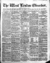 West London Observer Saturday 09 January 1858 Page 1