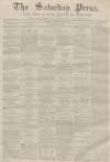 Dunfermline Saturday Press Saturday 10 August 1861 Page 1
