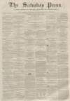 Dunfermline Saturday Press Saturday 20 September 1862 Page 1